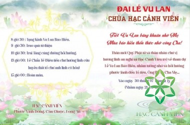 THÔNG BÁO ĐẠI LỄ VU LAN 2025  